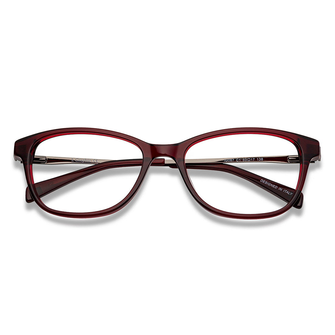 Vincent Chase Online Red Transparent Full Rim Cat Eye right side